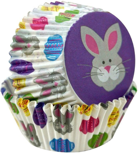 R&M International 2517 Standard Cupcake Liners for Baking, Muffins, Candy, or Hot Chocolate Bombs, Easter, Pack Of 50