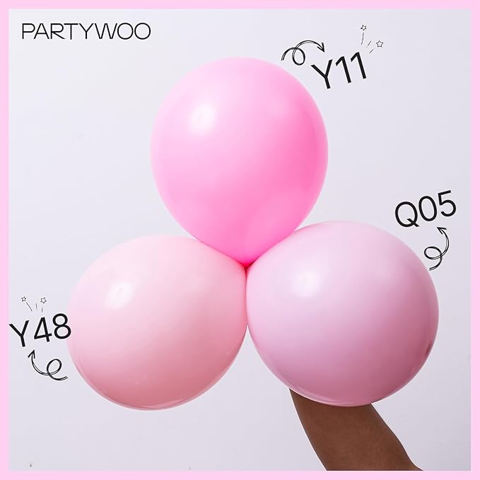 PartyWoo Baby Pink Balloons 127pcs Different Sizes of 36 18 12 10 5 Inch Pastel Pale Light Pink Balloons Arch Kit Garland for Baby Shower Gender Reveal Birthday Princess Party Decorations Pink-Q05