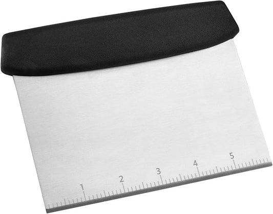 Dough Cutter, 6.6 Inch Stainless Steel Dough Scraper with Scale for Cutting of Pizza, Cake and Dough (1)