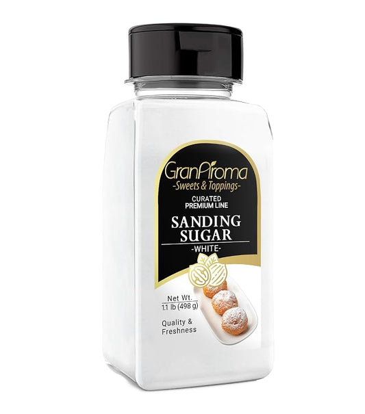 GranAroma Sanding Sugar, Decorative, Cookies & Sweets (White) (1.1 Pound) (White)