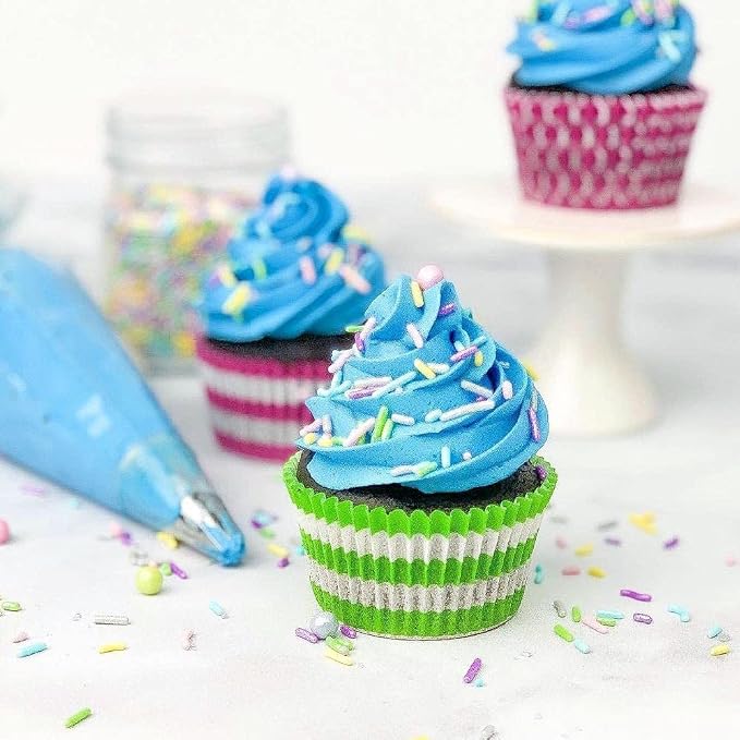 Easter Sprinkles for Cake, Cookie, Cupcake Decorating, and Baking - Fancy Edible Cake Sprinkles and Toppings in Pastel Pink, Purple, Blue, Green, Yellow, Silver Jimmies with Sugar Pearl Sprinkles