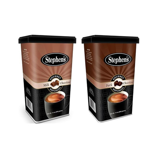 Stephen’s Gourmet Hot Cocoa Variety Pack, Milk Chocolate and Dark Chocolate Hot Chocolate Drink for Cozy Winter Beverages and Dessert Drinks, 14 Ounce (Variety Pack)