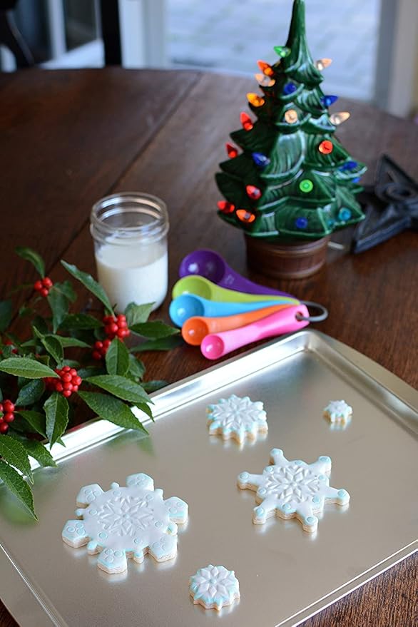 R&M International Snowflake Cookie and Biscuit Cutters, Assorted Sizes, Bright Colors, 5-Piece Set