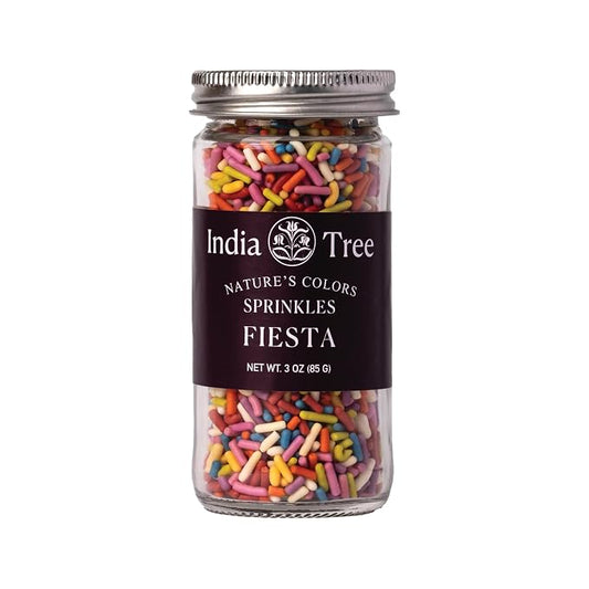 India Tree Nature’s Colors Fiesta Sprinkles, 3 oz Glass Jar