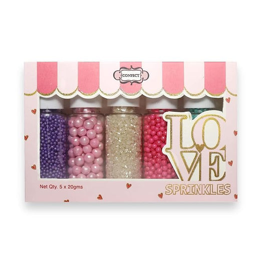 Confect Sprinkles for Cakes & Cupcakes Decoration Assorted pack of 5 Unicorn Disco Ball Mashup Sprinkles Mix Purple, baby Pink, Hot Pink & Teal Dragees White Sparkling Sugar | Vegan, Gluten-Free, Nut-Free, Soy-Free, Dairy-Free, Palm Oil-Free - 5 Oz