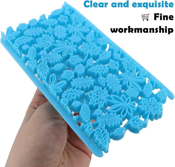 5 Pcs Cake Fondant Embossing Mould Set - Different Patterns Fondant Embosser Baking Decoration Mold for Chocolate, Cookie, Cupcake