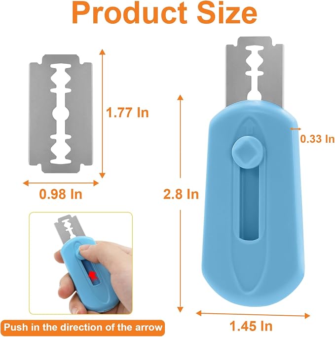 Bread Lame Dough Scoring Tool Set, Professional Sourdough Scoring Tool & Bread Scorer with 5 Razor Blades, Finger Protectors Bread Razor for Artisan Baking Blue