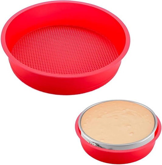 Springform Pan Protector for 9 inch, 9.5 inch Round Springform Pan Silicone Cheesecake Water Bath Sleeve Waterproof Cheesecake Baking Accessories