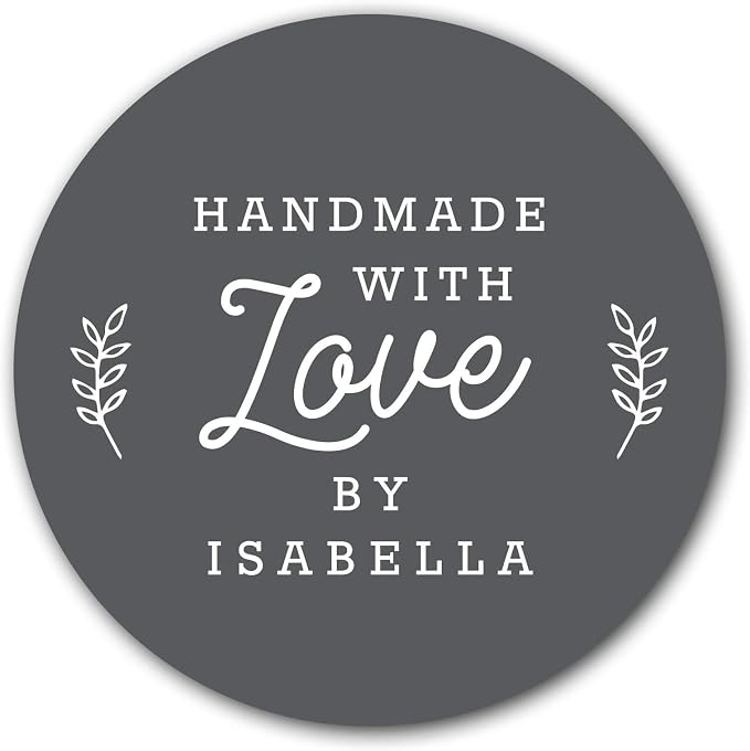 Custom Handmade with Love Stickers, Handmade Stickers, Made with Love Gift Stickers, Favor Labels, Baked Good Stickers, 22:22