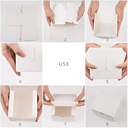 MESHA White Gift Box 50PC 3x3x3'' Sturdy Gift Boxes with Lids, Bridesmaid Proposal Gifts Box for Bridal, Cookies, Groomsmen Proposal Box, Party Favor, Wedding Favor