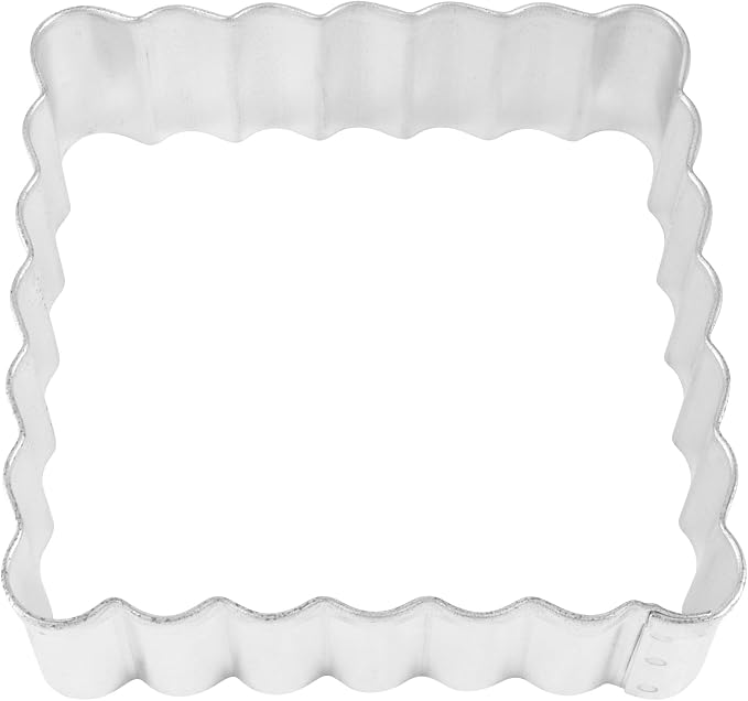 R&M Square Fluted 2.75" Cookie Cutter - Baking Tool for Cookies, Fondant & Crafts