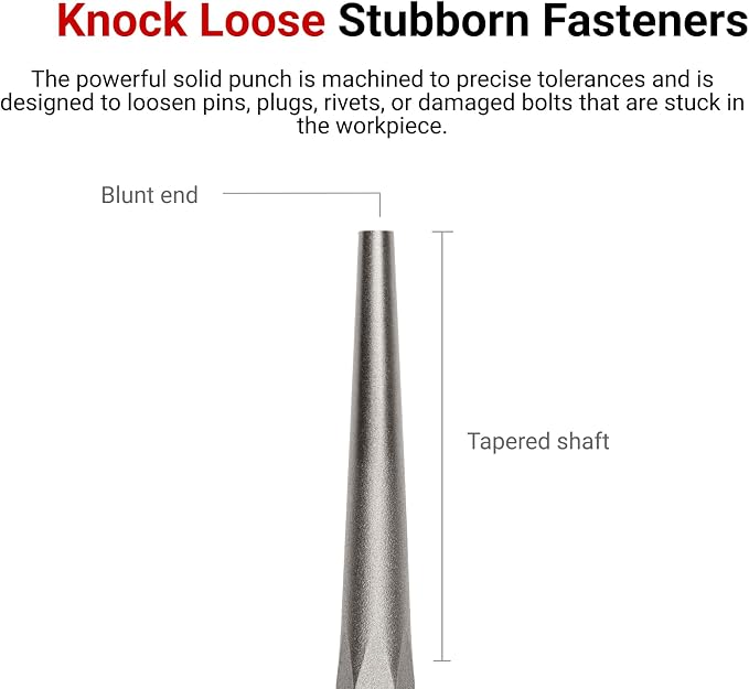 TEKTON 3/8 Inch Solid Punch | 66079 | Made in USA