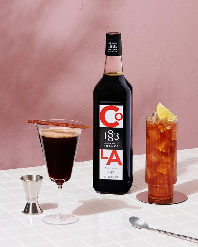 1883 Cola Syrup for Drinks, Made in France, 1 Liter Glass Bottle