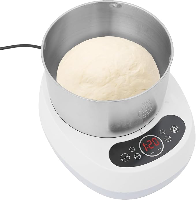 Electric Dough Maker with Ferment Function, Commercial & Home Dough Kneading Machine 5L/169oz Stainless Steel Mixer With Auto Timer & Touch Control for Bakeries, Restaurants, Home Kitchens (Blue)