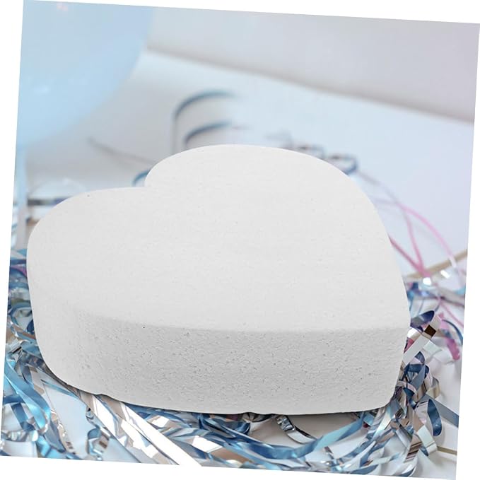 STOBAZA Cake Heart Shaped Model for Wedding Display and Decorating Lightweight Fake Cake for Crafting and Photography for Celebrations and Events