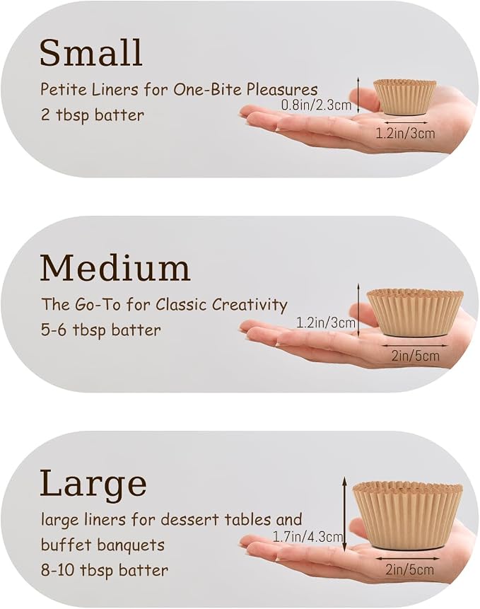 QiQee 300 Counts Cupcake Liners - Food Grade 6 Solid Blue Colors Cupcake Papers Muffin Baking Cups (Standard Size)