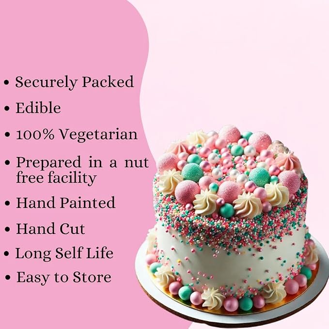 Confect Sprinkles - Love Disco Balls Sprinkles – Pink & Mint Pearl Mix, Decorative Cake Sprinkles for Cupcake & Cake Decoration – Vegan, Gluten-Free, Nut-Free, Soy-Free, Dairy-Free, Palm Oil-Free - 4.2 Oz