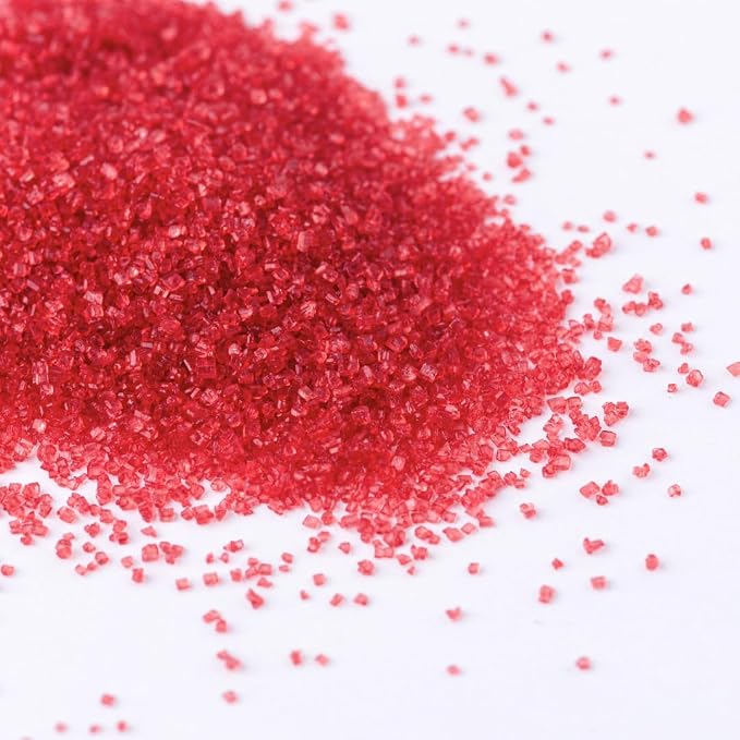 Sweets Indeed Red Decorating Sugar, Dye Free, Edible Sprinkle Mix, Perfect for Cake Decorations, Baking, Ice Cream, Cookies, Cupcake Topper 3.35 ounces
