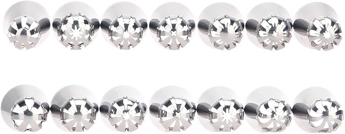 Russian Piping Tips - Professional Sphere Nozzles for Cake Decorating, Set of 14