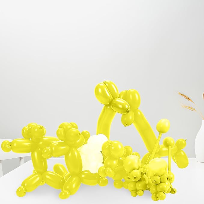 ZNHIS Yellow 260 Balloons, 50pcs Long Balloons for Balloon Arch, Balloon Animals Kit, Ideal for Thanksgiving, Unisex, All Ages