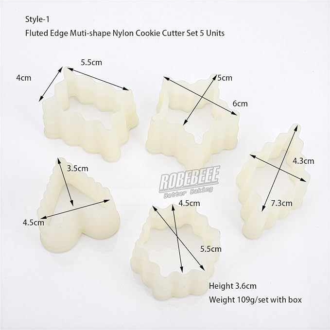 Multi-Shape Nylon Cookie Molds Round Square Star Plastic Geometry Biscuit Cutter Dough Mousse Bread Slicer DIY Bakery Utensils (Style 1 Multi-shapes)