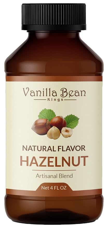 Natural Hazelnut Extract for Baking and Flavoring - 4 OZ - Premium Quality Natural Flavors for Baked Goods, Desserts, & Cooking