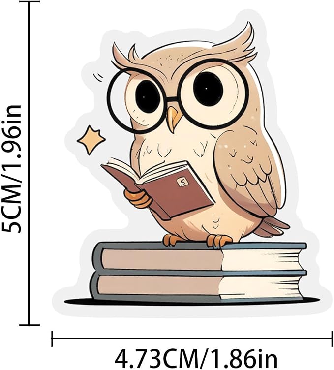 50 Pcs PET Clear Retro Reading Stickers - Book Lover Theme Waterproof Vinyl Decals for Laptops, Luggage, Literary Decor (Retro Reading)