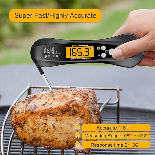 Digital Waterproof Meat Thermometer with Bottle Opener – Instant Read BBQ & Kitchen Thermometer for Grilling, Smoking, Cooking