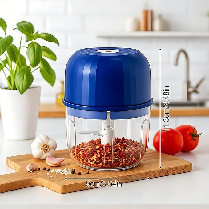 Electric Garlic Chopper, 2026 New Mini Portable Veggie Chopper, Rechargeable Wireless Food Processor for Garlic, Onion, Ginger, Chili, Vegetables and Meat, Garlic Grinder and Onion (Light Green)