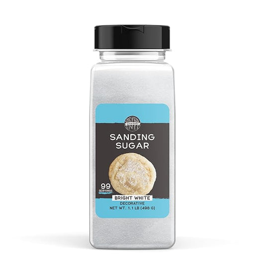Birch & Meadow White Sanding Sugar, 1.1 lb. Colorful Sugar Crystals for Festive Holiday Baking