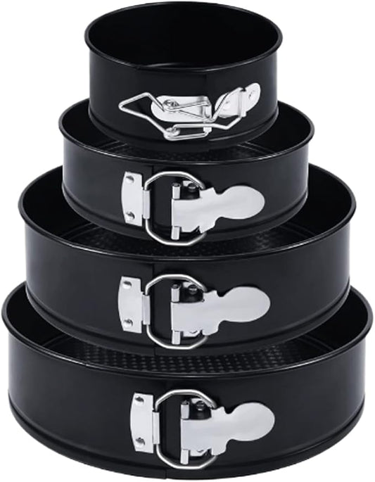 Springform Pan Tin, Leak-Proof Clasp Design, 11x5cm, Round Cake Mold, Cake Tin Pan, Heavy-Duty Carbon Steel, For Home Kitchen Dining Table Restaurant Baking