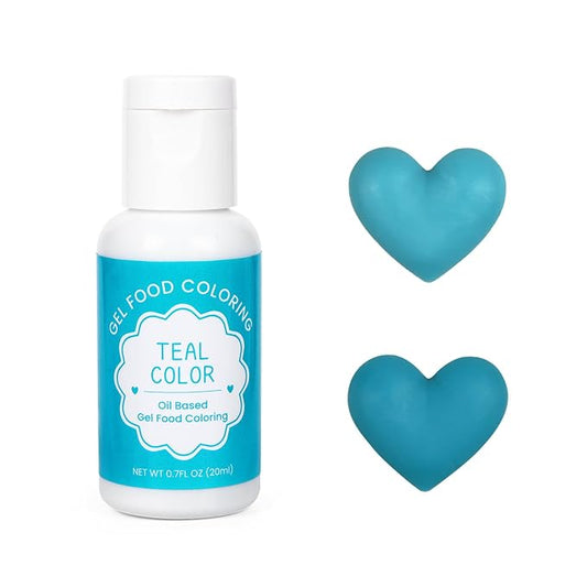 Oil Based Food Coloring for Chocolate, 20ml Edible Teal Oil Based Food Coloring Gel for Cake Decorating, Sugar, Candy Melts, Baking, Cookies, Icing Frosting, Meringues, Cream- 0.7 Fl. Oz(Teal)