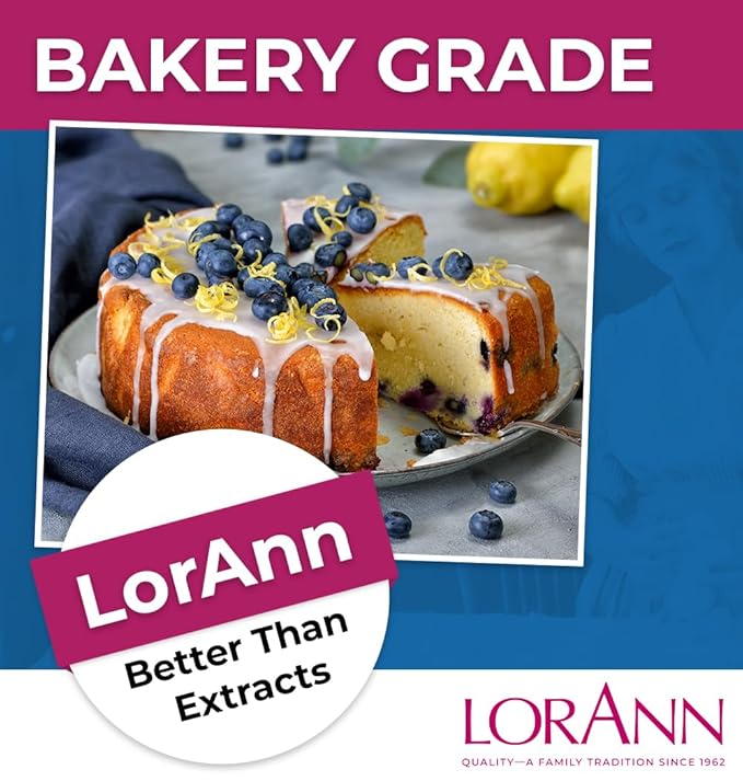 Lorann Oils Blueberry Bakery Emulsion: Realistic Blueberry Flavor, Perfect for Elevating Berry Notes in Baked Goods, Gluten-Free, Keto-Friendly, Substitute Essential for Your Kitchen, 2oz