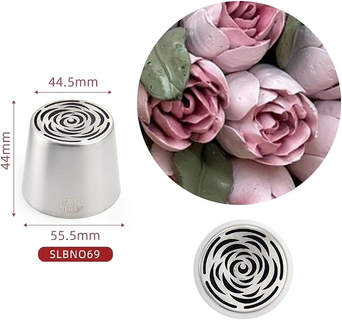 1 Piece Stainless Steel Extra Large Russian Flower Icing Tips,Pastry Frosting Piping Nozzles for Cake Marshmallow Bouquet,Cake Decorating Tips Baking Tools,Flower Frosting Nozzles for Decorating