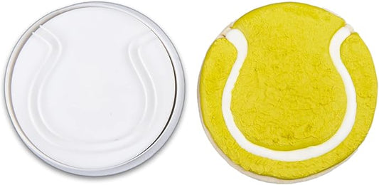 Mostop Tennis Cookie Cutter with Stampers, 3D Sports Cookie Cutter Set, Cake Decoration Tools Birthday Party Supplies Favors