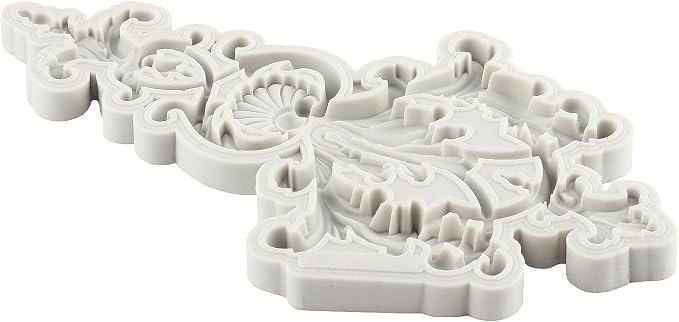 Baroque Fondant Molds Curlicues Scroll Lace Silicone Mold Relief Flower Mold 3D Sculpted For Sugar Cake Decorating Cupcake Topper Candy Chocolate Gum Paste Polymer Clay