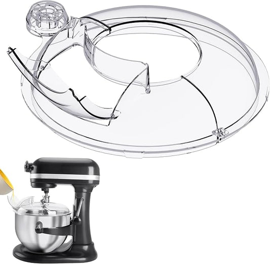 Pouring Shield for KitchenAid 6-7QT Tilt-Head Mixer,Only for Stainless Steel Bowl,Safety Secure Fit Splash Guard for Kitchen Aid Stand Mixer,Kitchen Aid Accessories and Attachments