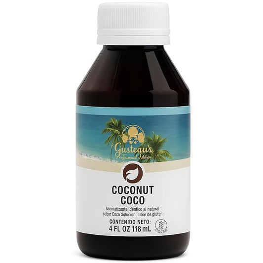 Gusteau's - Coconut Flavor Bakery Emulsion, 4 fl oz (100ml) Alcohol Free, Sugar Free, Kosher (Coconut)