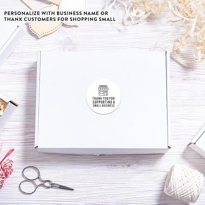 Andaz Press Round Small Business Sticker Labels, 120-Pack, Thank You for Supporting A Small Business, Packaging Stickers, Product Labels for Small Business Thank You Stickers, Company Stickers