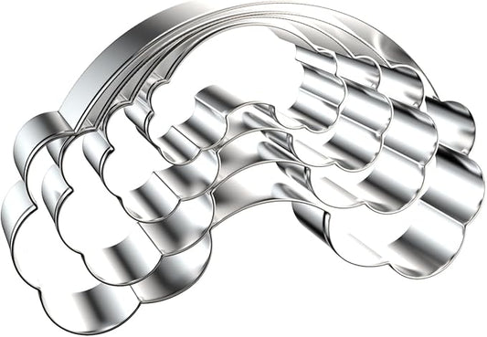 Rainbow Cookie Cutter Set - 5 inch, 4 inch, 3 inch, 2 inch - 4 Piece Rainbow Cookie Cutters Shapes Molds - Stainless Steel