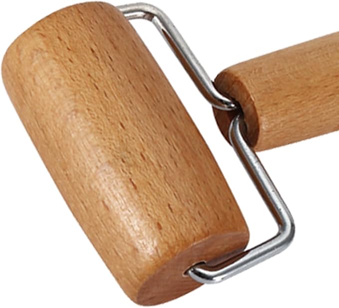 Small Rolling Pin, Pizza Dough Roller, Non Stick Wood Pastry Roller, Kitchen Wooden Rolling Pins for Baking Cooking Cookie Bread Tortilla Dumpling Fondant Clay (Style 1)