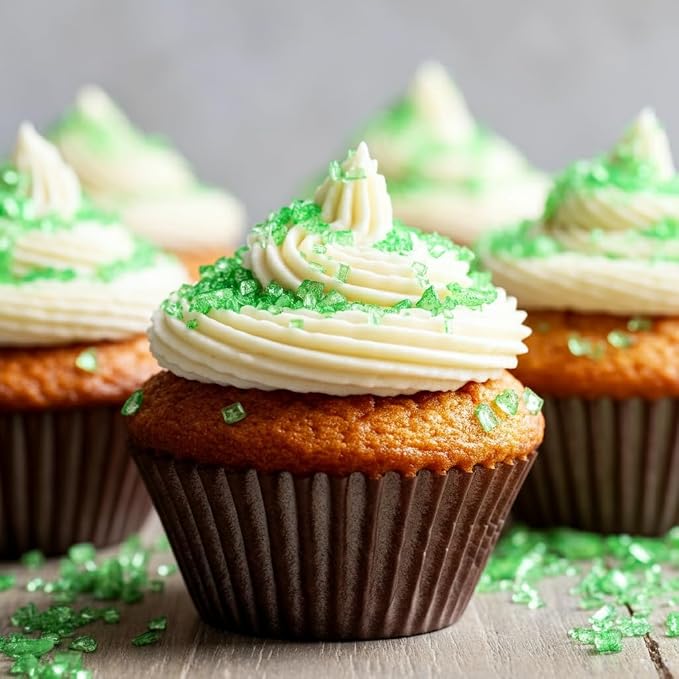 Bakerpan Leaf Green Sugar Sprinkles for Baking - 7 oz Coarse Sparkling Decorating Sugar Crystals for Baking Topping, Cookies & Cupcakes | Kosher, Gluten-Free, Made in USA
