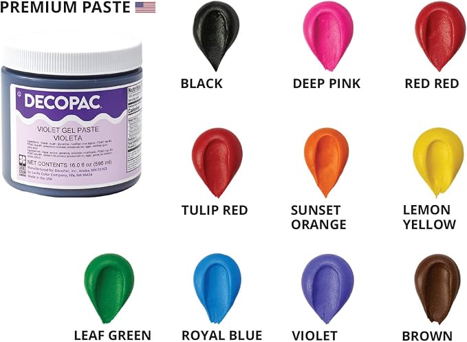 DecoPac Food Coloring | Paste Made In USA With Intense Colors, Food Color (Lemon Yellow) 16oz Lemon Yellow Food Coloring For Bakers