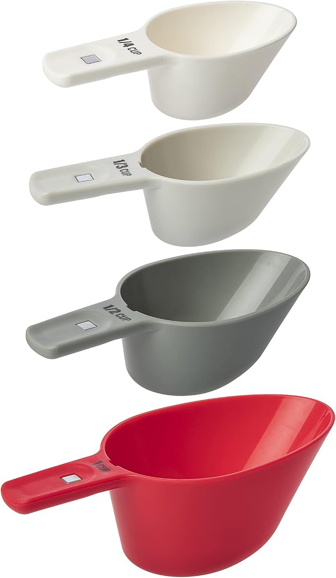Magnetic Measuring Cups/Scoops Set/4,White