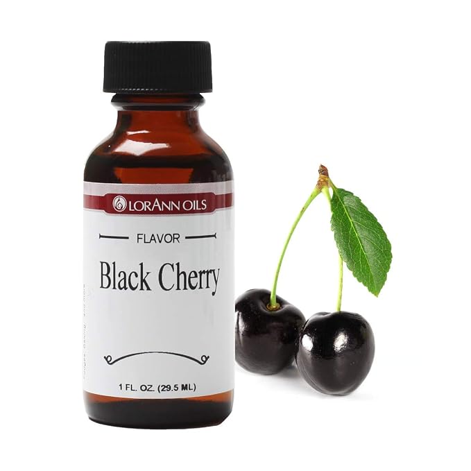 LorAnn Oils Super Strength Flavoring - Used For Candy Making, Flavoring Extracts, Baking, Hard Candy, and Flavor Oils - Bold, Natural Flavors 4X Stronger Than Extracts - Black Cherry, 1 fl oz