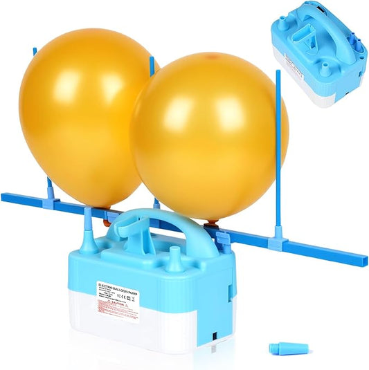 Electric Balloon Pump,110V 600W Portable Dual Nozzles Balloon Pump,Air Pump Balloon Blower for Party Decorations with Tying Tool