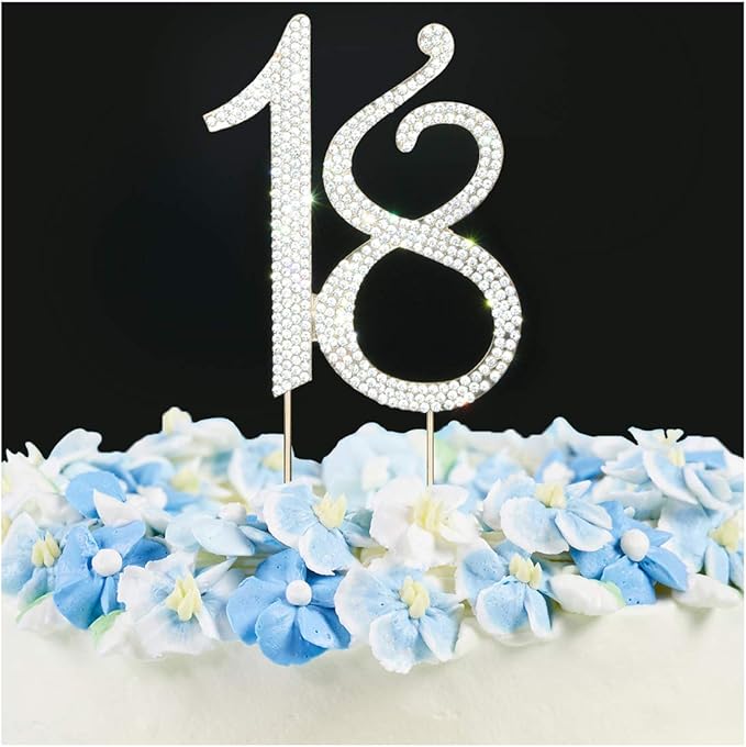 Scotamalone18 Cake Topper Premium Bling Rhinestone Diamond Gems