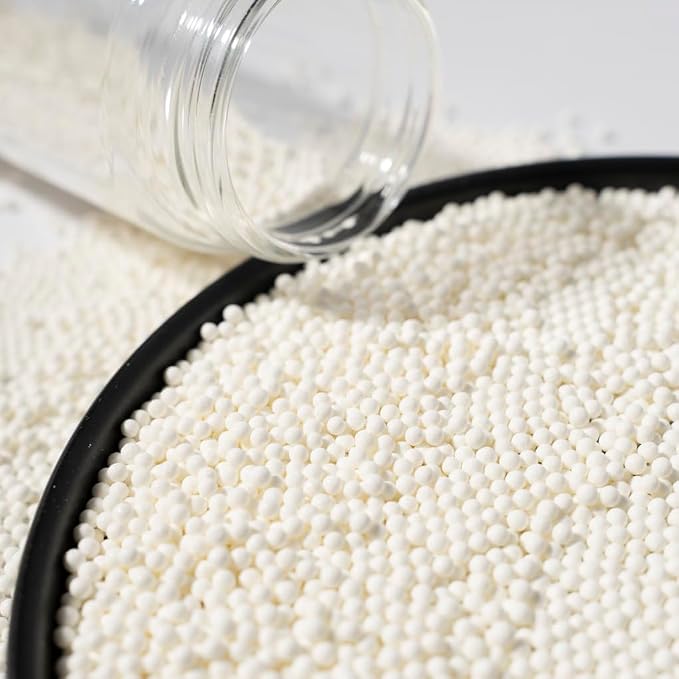 Sprinkles, White Edible Pearl Sprinkles for Cake Decorations, Baking, Ice Cream, Cookies, Cupcake Topper Edible Pearls Sprinkles - 2mm Matte White Sugar Pearls for Cake Decorating 130g/4.6oz1 Bottle (2mm matte pearls)