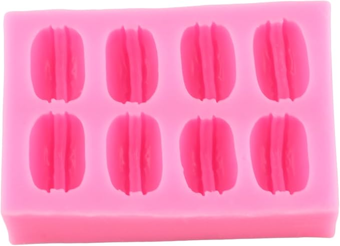 Mujiang 3D Macaroon Hamburger Silicone Molds Macaron Fondant Mold Macaron Chocolate Mold For Cake Decorating Cupcake Topper Gum Paste Candy Polymer Clay Set Of 1