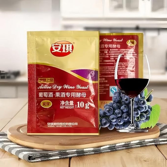 Angel fruit 果酒曲葡萄水果酵母wine yeast, grape fruit yeast, Yangmei mulberry wine red wine yeast, RW version suitable for dark fruits (10g * 1 bag)